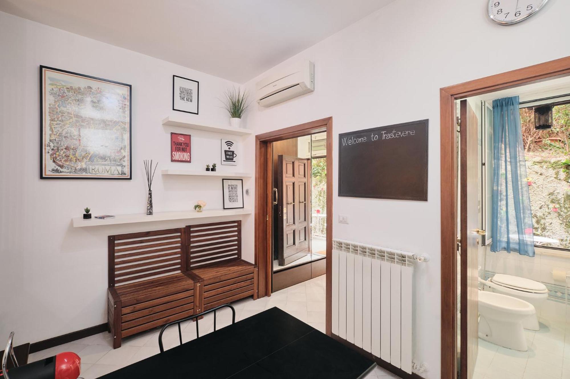 Trastevere- Flat Con Giardino, Ac, Wi-Fi & Netflix Rom Eksteriør billede